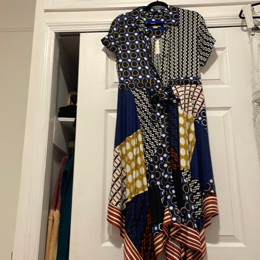 Anthropologie Scarf dress retro